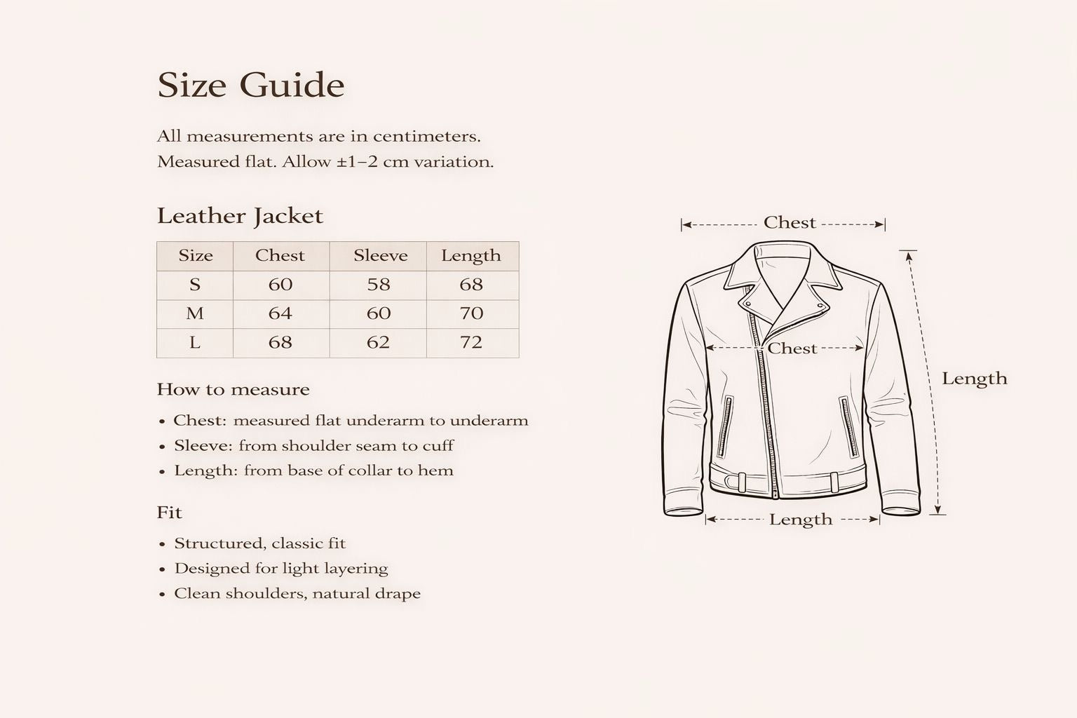 LEATHER JACKET – BLACK