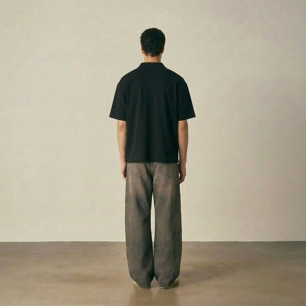 Black Oversized Polo