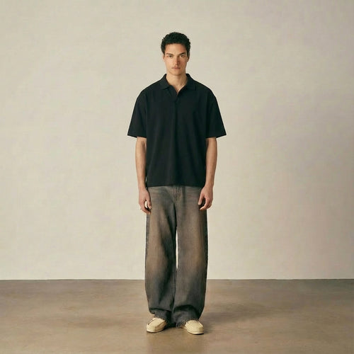 Black Oversized Polo