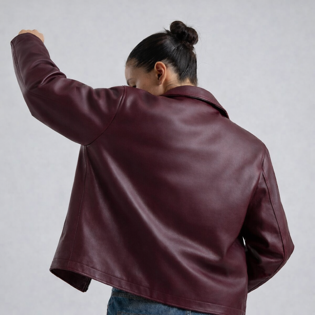 LEATHER JACKET – BURGUNDY
