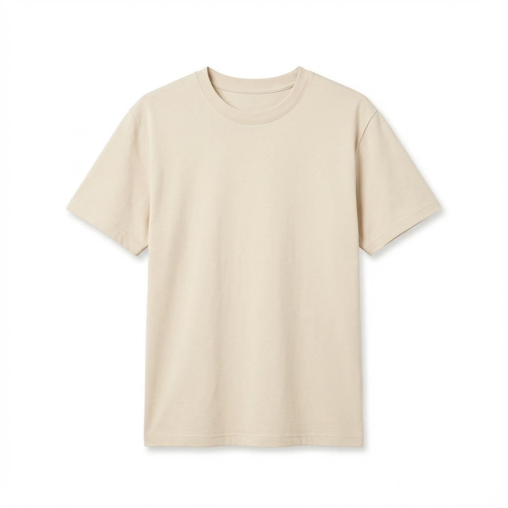 Heavy Weight Beige Oversized Tee