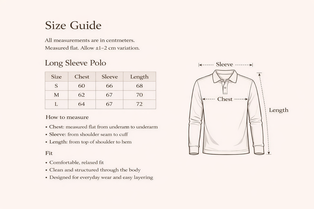 LONG SLEEVE POLO SWEATSHIRT – WHITE