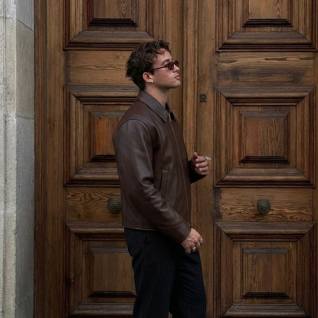 LEATHER JACKET – BROWN