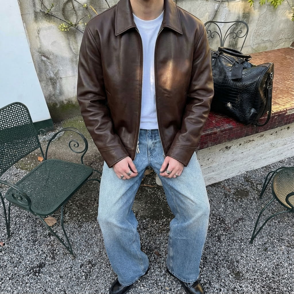 LEATHER JACKET – BROWN