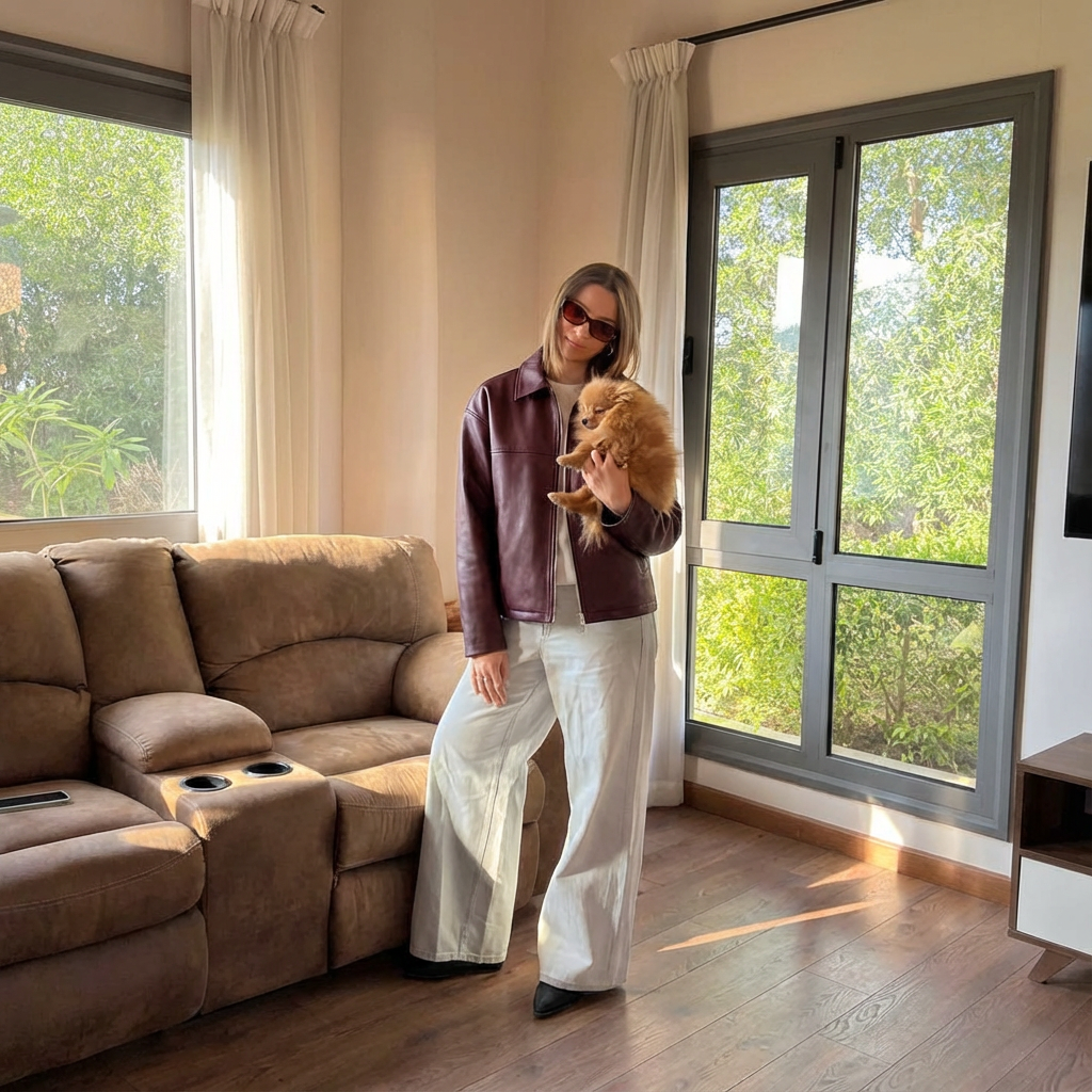 LEATHER JACKET – BURGUNDY