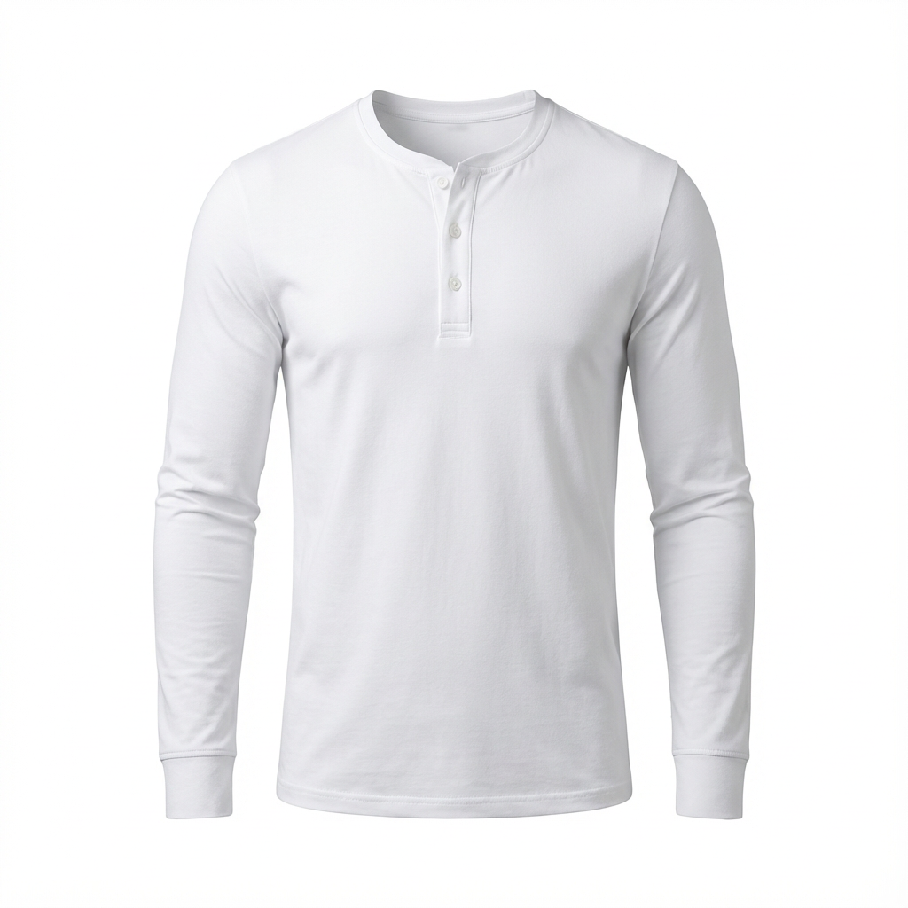 WHITE HENLEY SHIRT