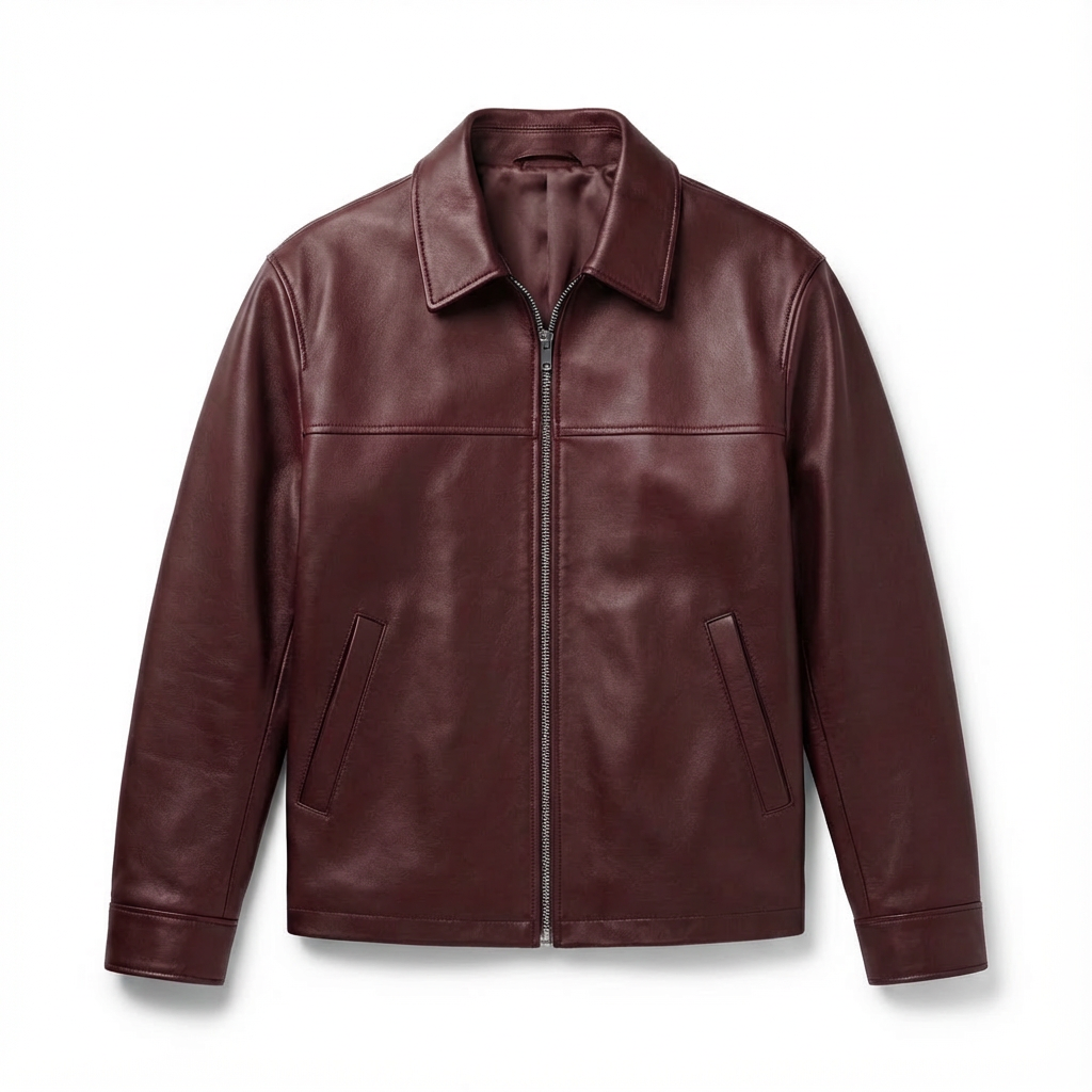 LEATHER JACKET – BURGUNDY
