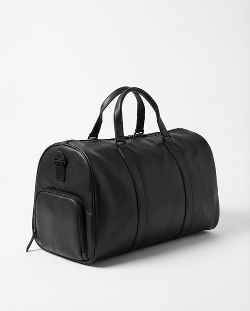 BLACK DUFFLE BAG